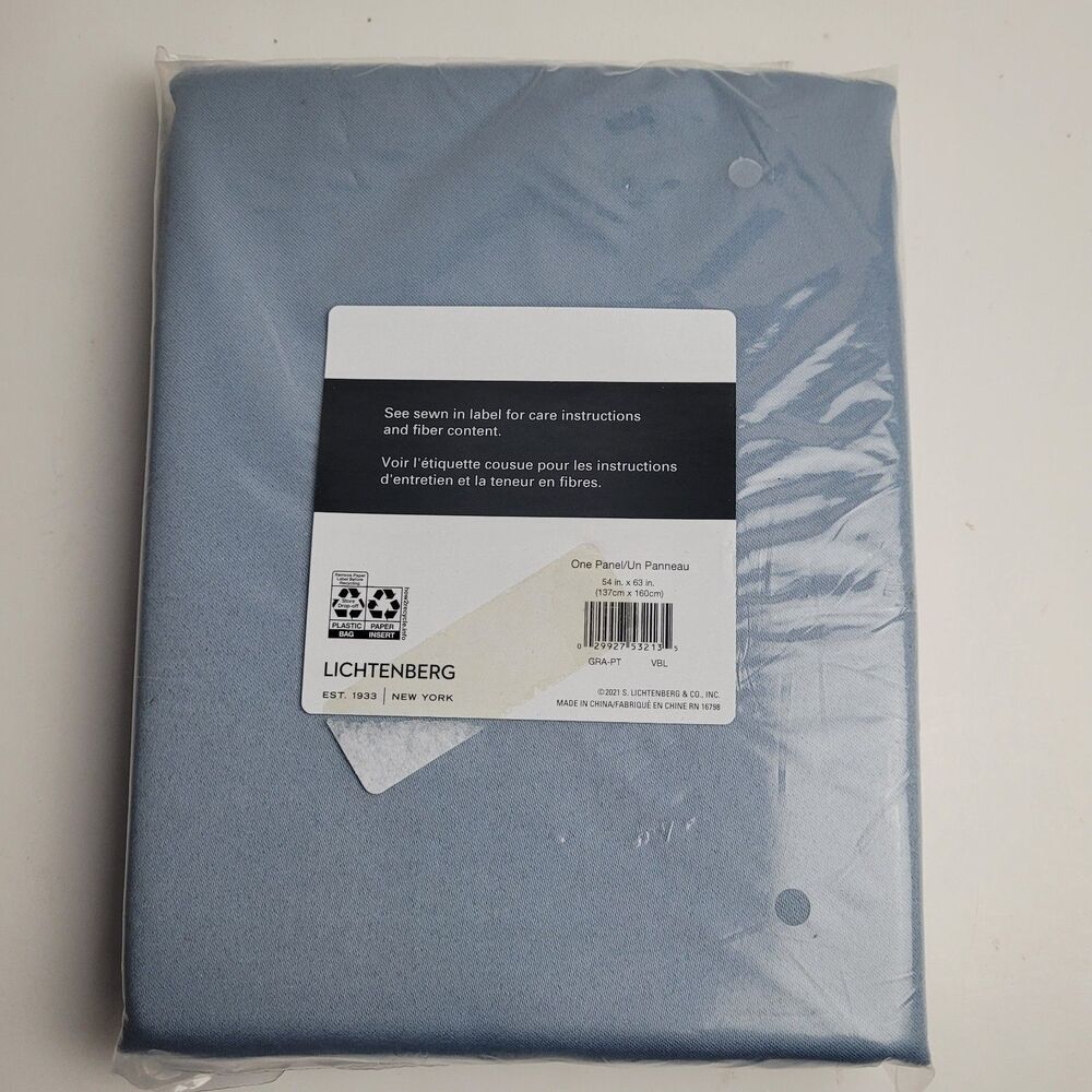 NEW Sun Zero Lichtenberg One Panel Color VBL Blue 54 W in X 63in  L #BT1